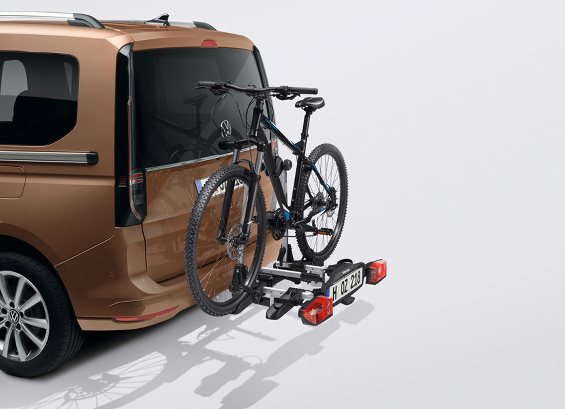 Bicycle carrier for the towing hitch 2 bicycles, folding, Compact II, right-hand drive