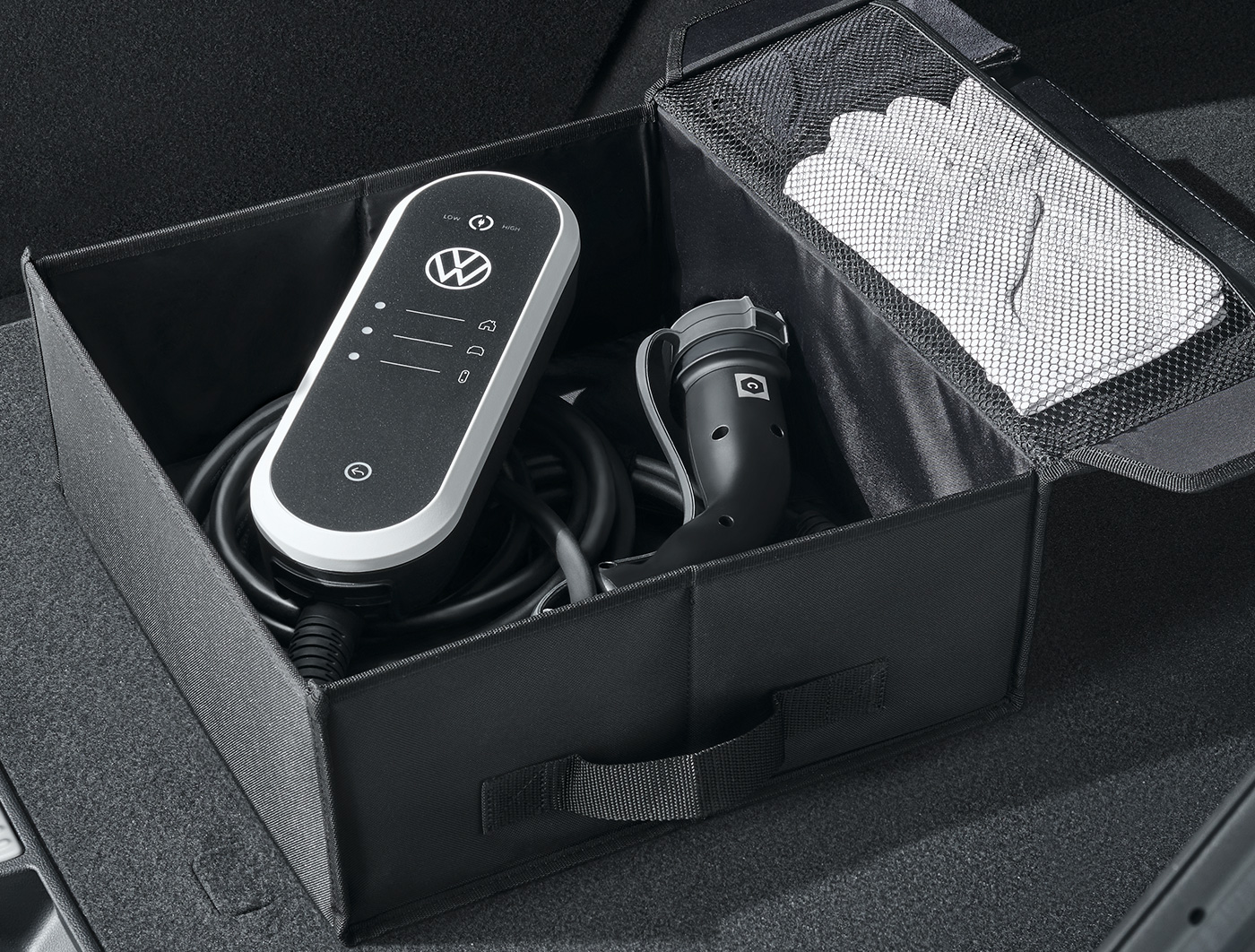 Folding box for electric charging cables