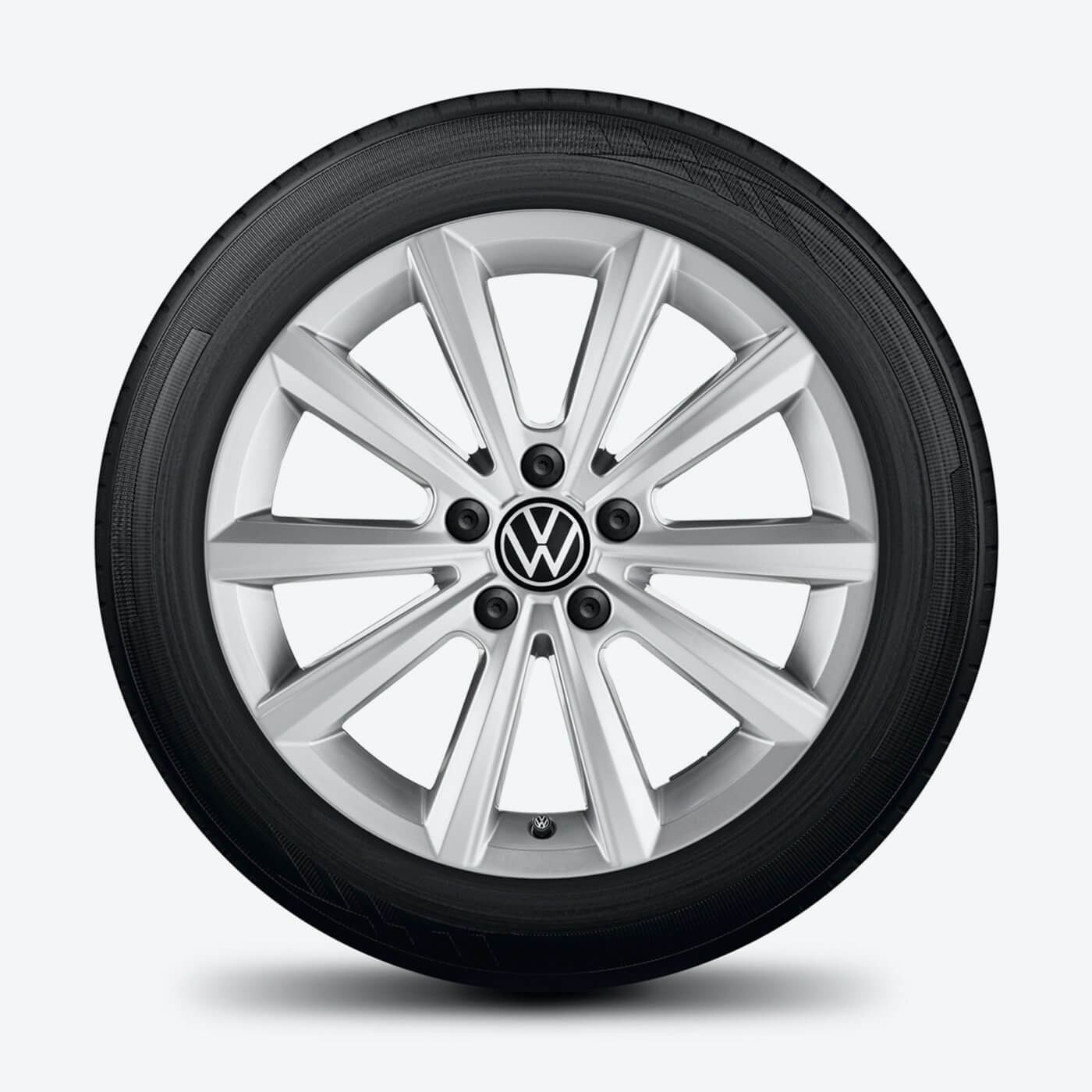 Volkswagen Genuine Alloy wheel 6.5J X 16 ET48, "Merano", Brilliant Silver