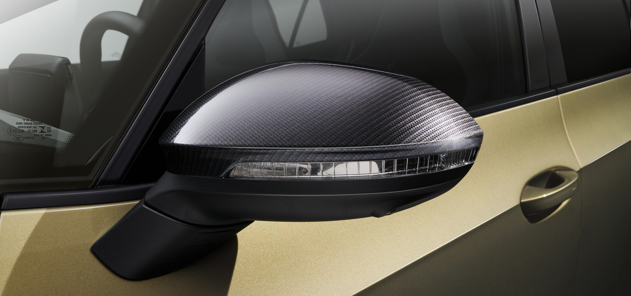 Volkswagen Genuine exterior mirror caps, carbon look